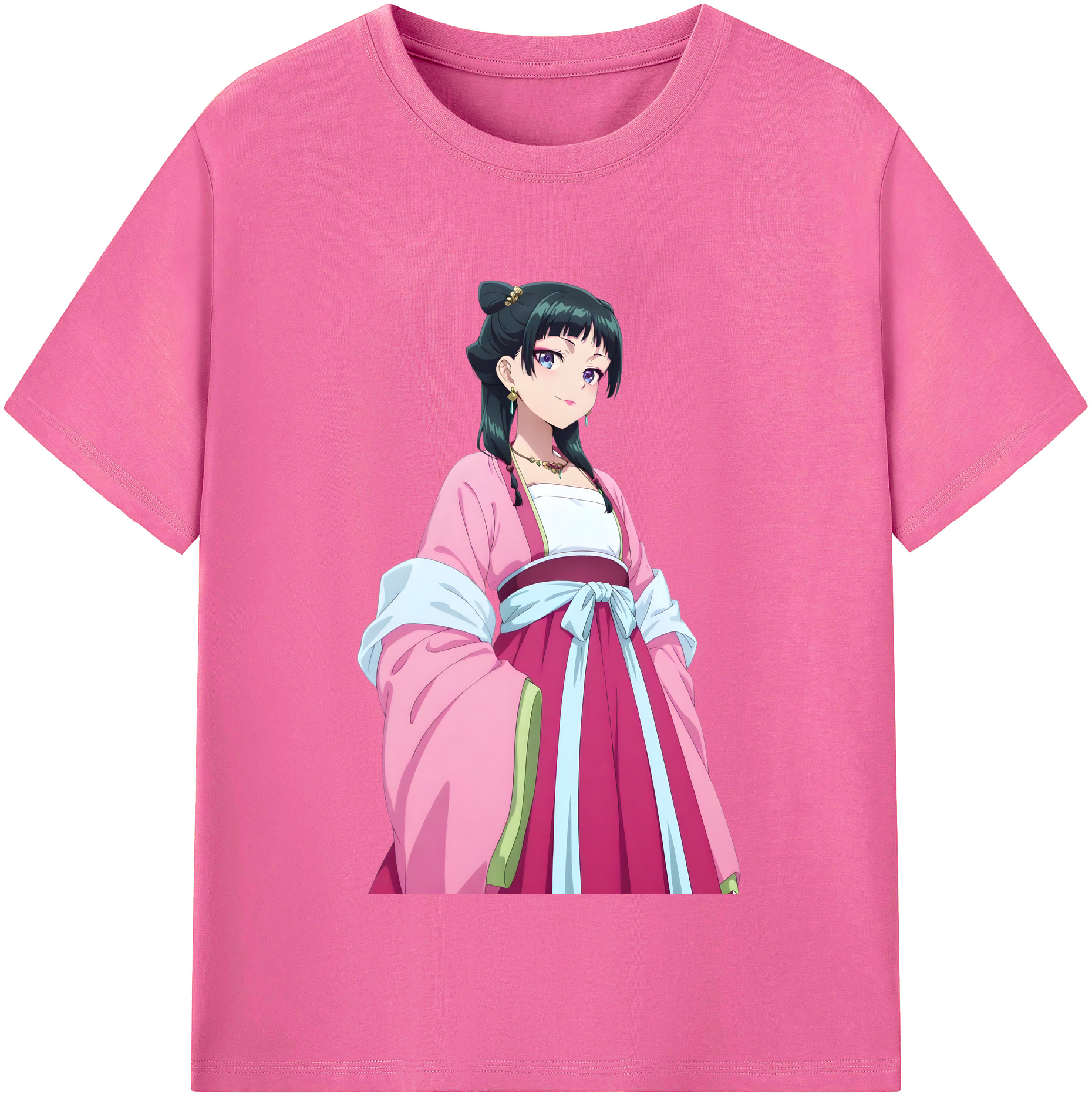 （画像用） 薬屋のひとりごと The Apothecary Diaries レディースカジュアルプリントTシャツ（綿100％）